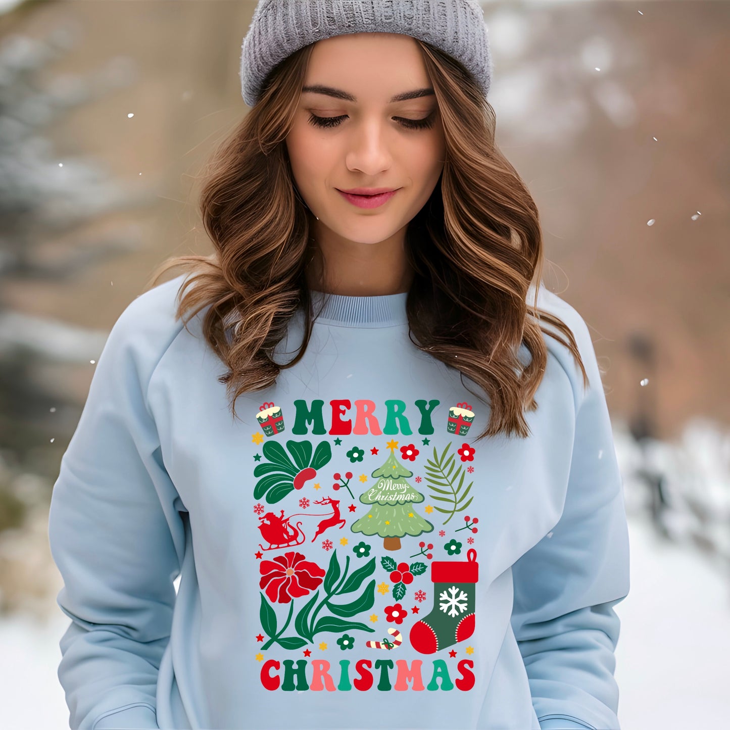 Retro Merry Christmas Sweatshirt