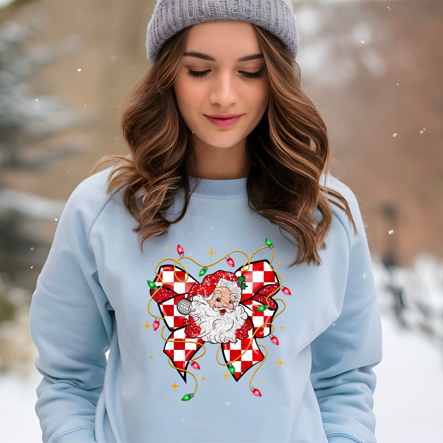 Santa Bow Sweatshirt