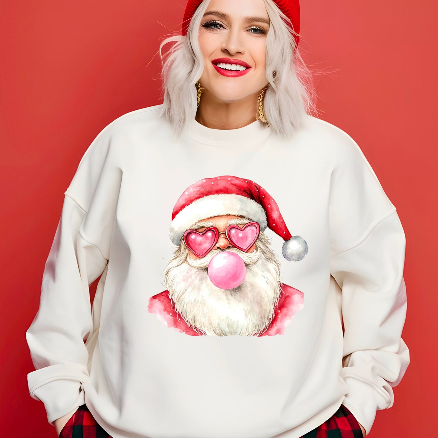 Bubblegum Santa Sweatshirt