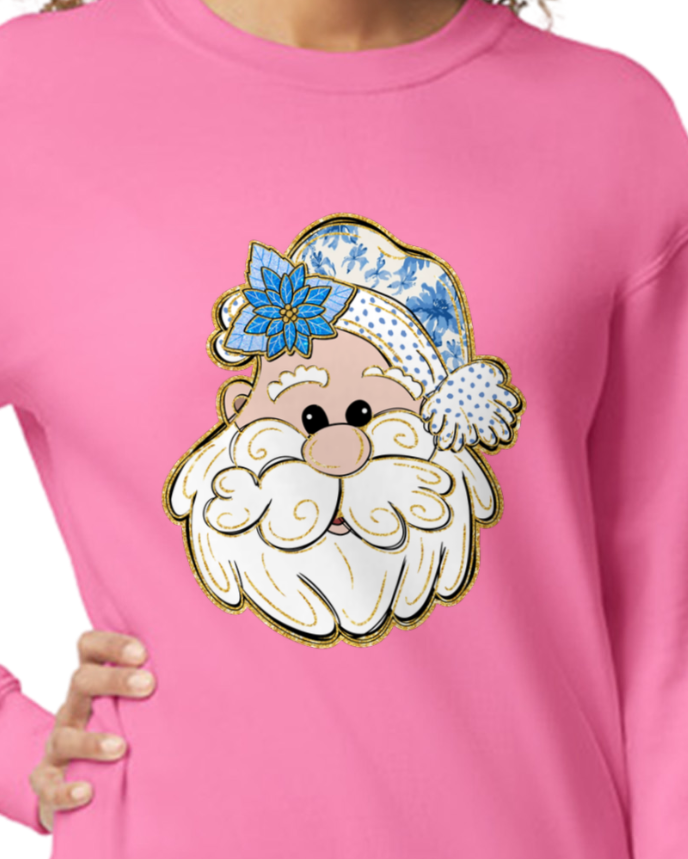 Blue Santa Sweatshirt