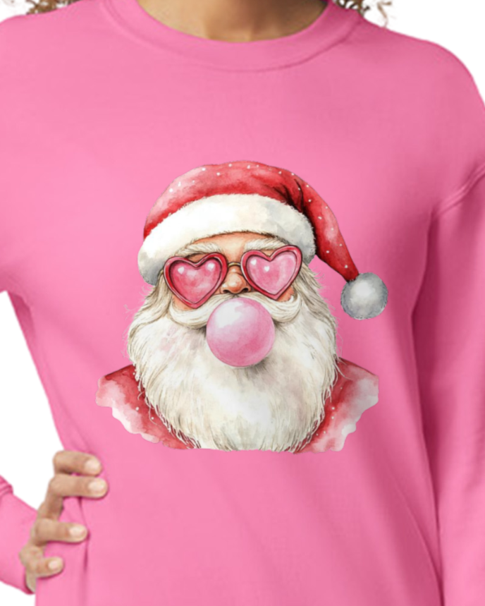 Bubblegum Santa Sweatshirt