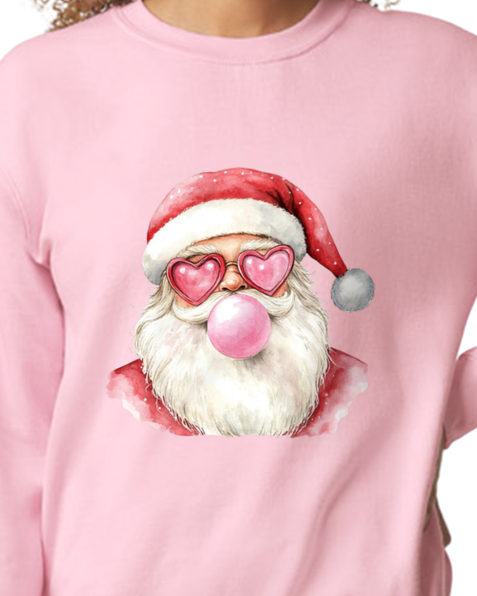 Bubblegum Santa Sweatshirt