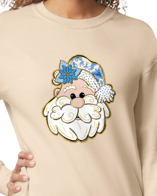 Blue Santa Sweatshirt