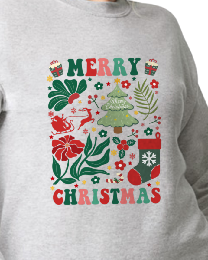 Retro Merry Christmas Sweatshirt