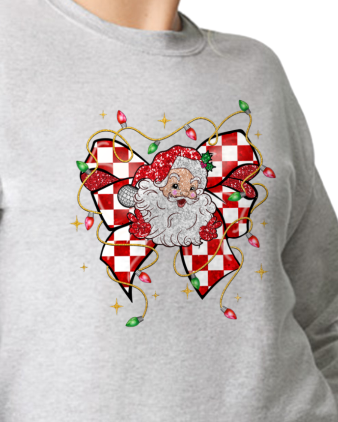 Santa Bow Sweatshirt