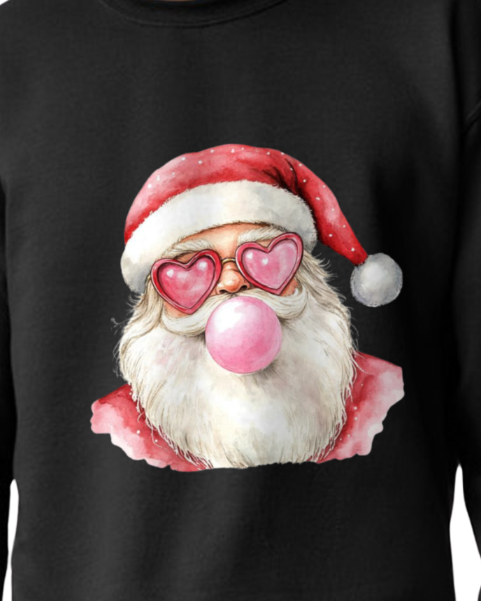 Bubblegum Santa Sweatshirt