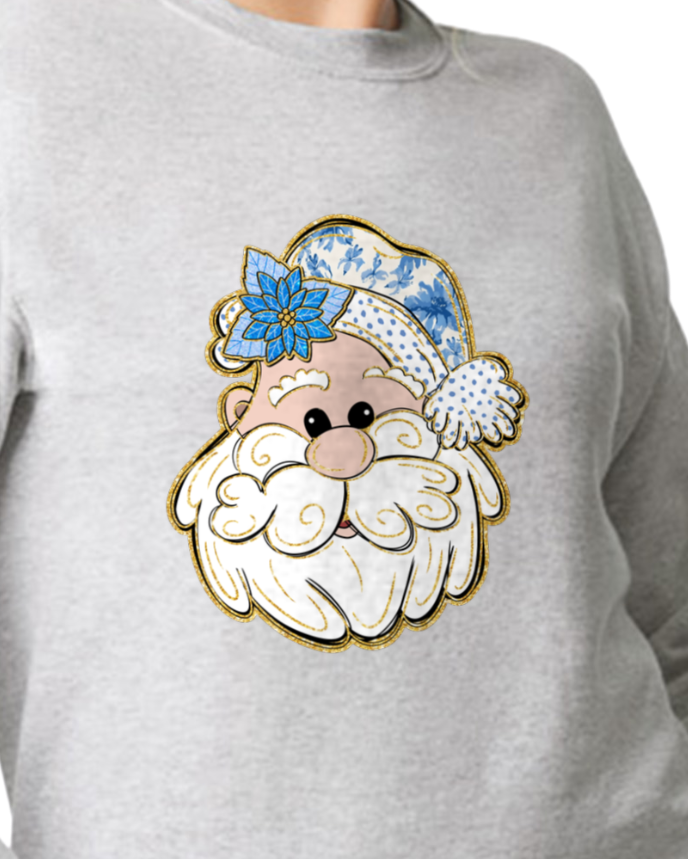 Blue Santa Sweatshirt