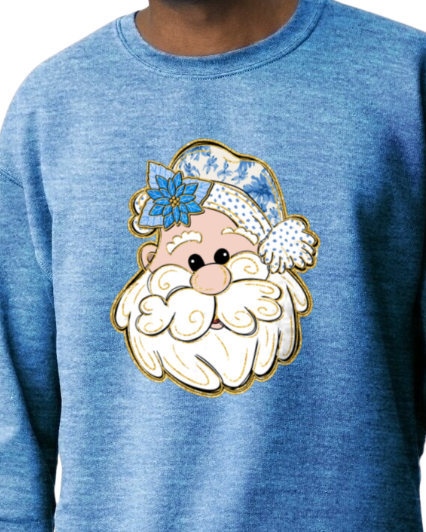 Blue Santa Sweatshirt