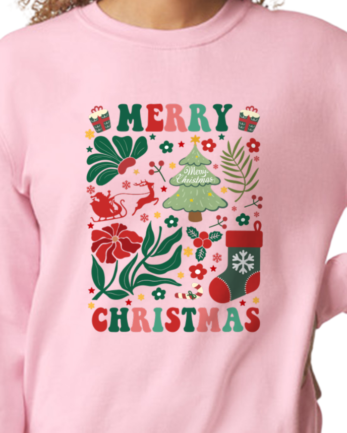 Retro Merry Christmas Sweatshirt