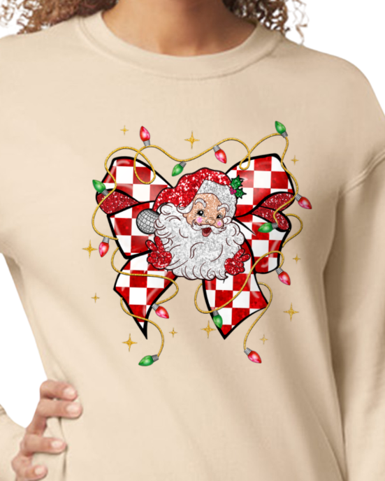 Santa Bow Sweatshirt