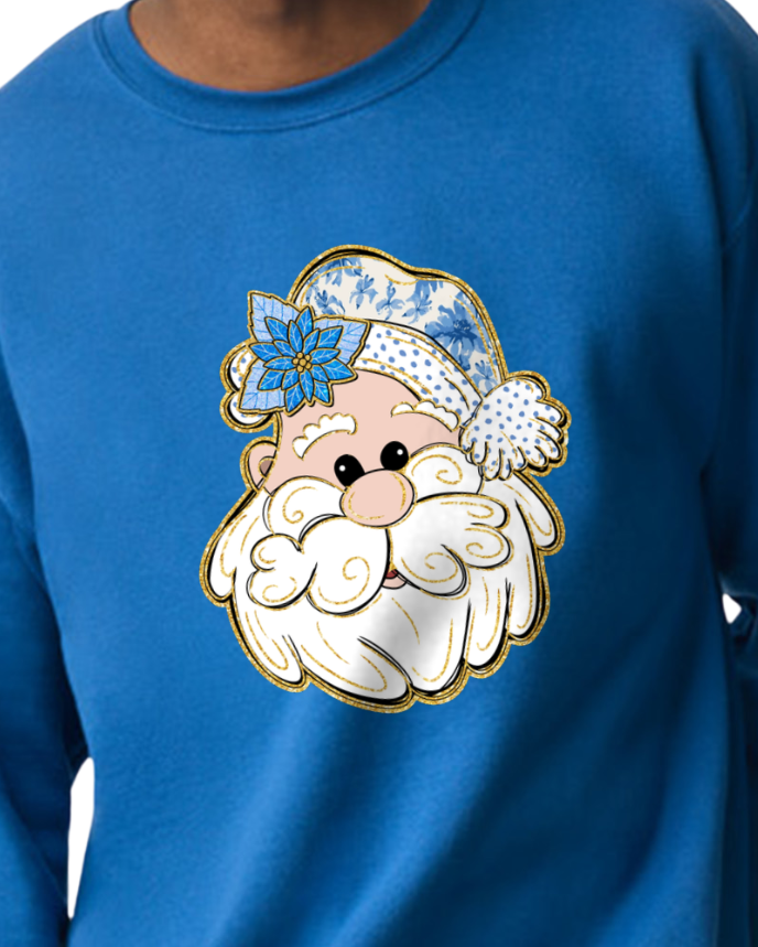 Blue Santa Sweatshirt