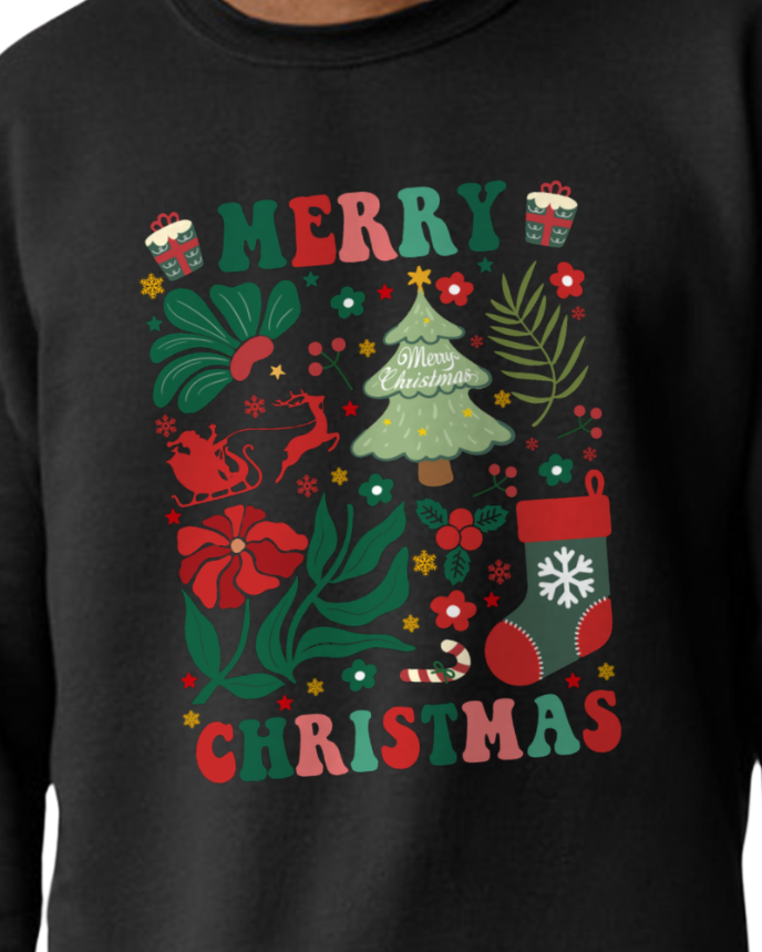 Retro Merry Christmas Sweatshirt