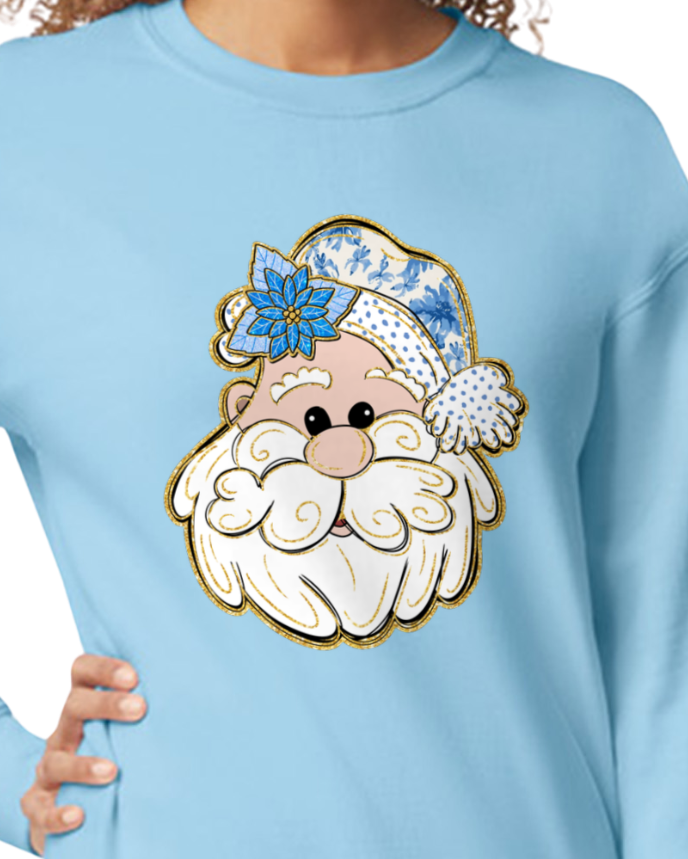 Blue Santa Sweatshirt