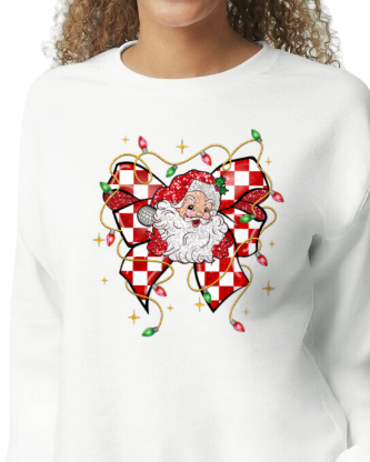 Santa Bow Sweatshirt