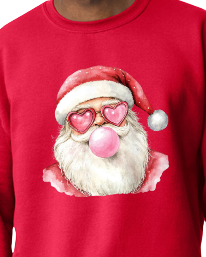 Bubblegum Santa Sweatshirt