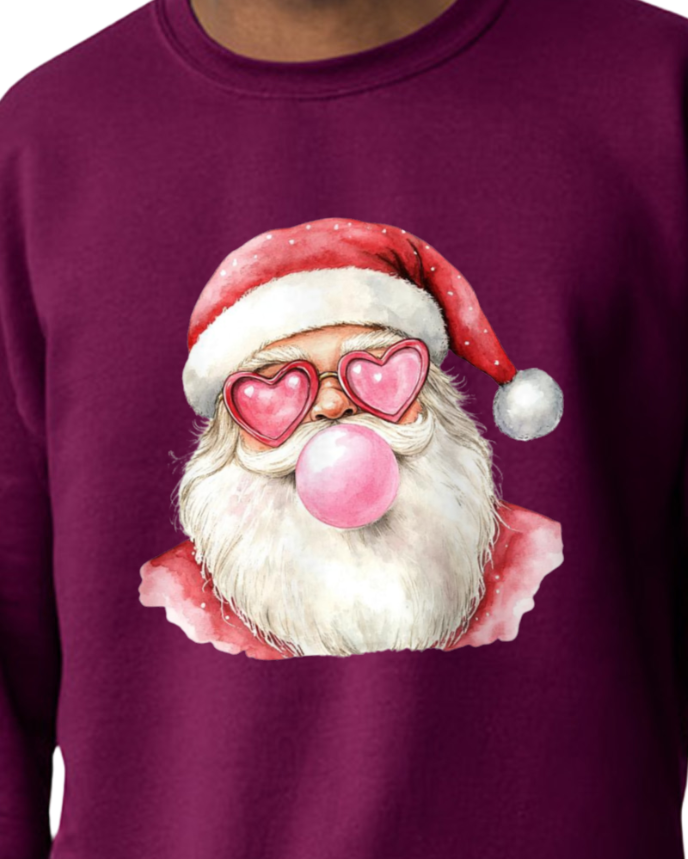 Bubblegum Santa Sweatshirt