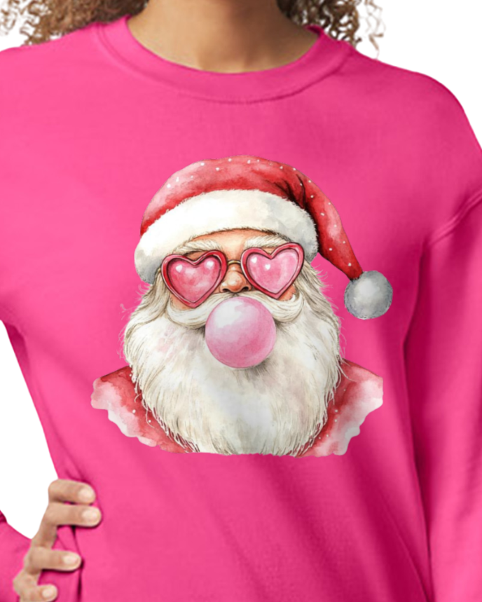 Bubblegum Santa Sweatshirt