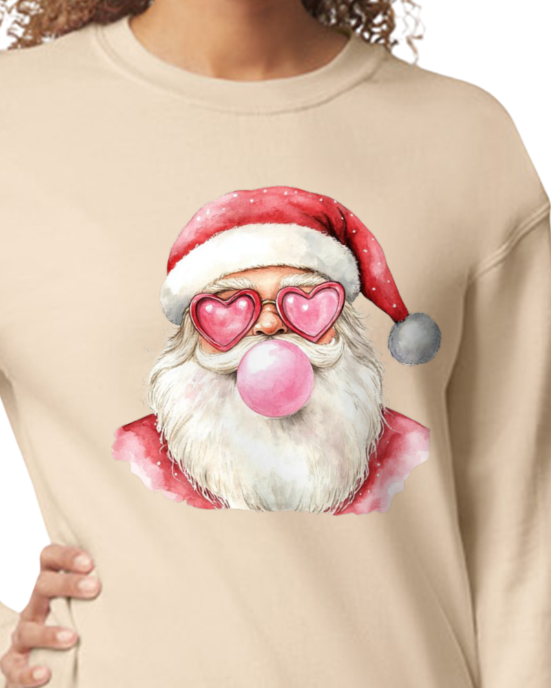 Bubblegum Santa Sweatshirt